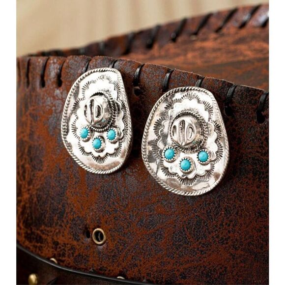 Cowboy Hat Earrings - Picture 2 of 5